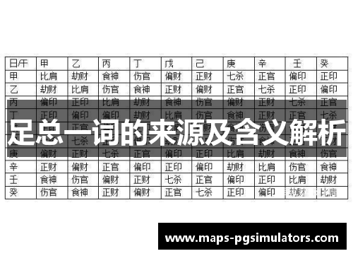 足总一词的来源及含义解析